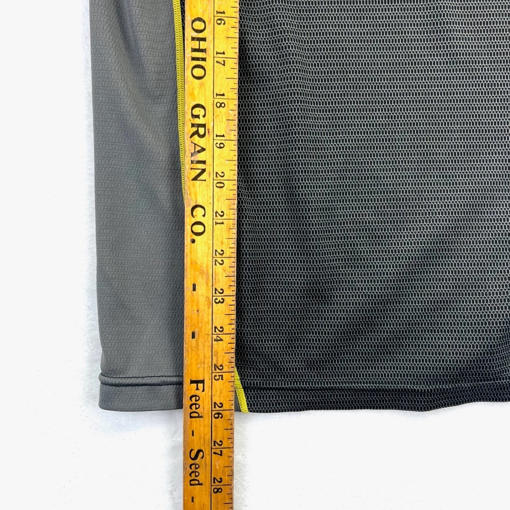 Merrell Mens SelectWick Quarter Zip Pullover‎ Charcoal Grey Yellow L MF20739 - Picture 7 of 8